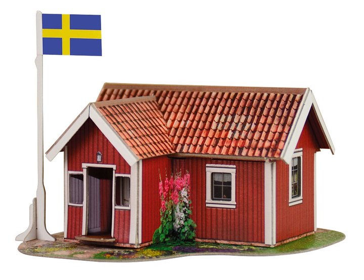 Schwedenhaus (3D-Steckmodell Größe S)