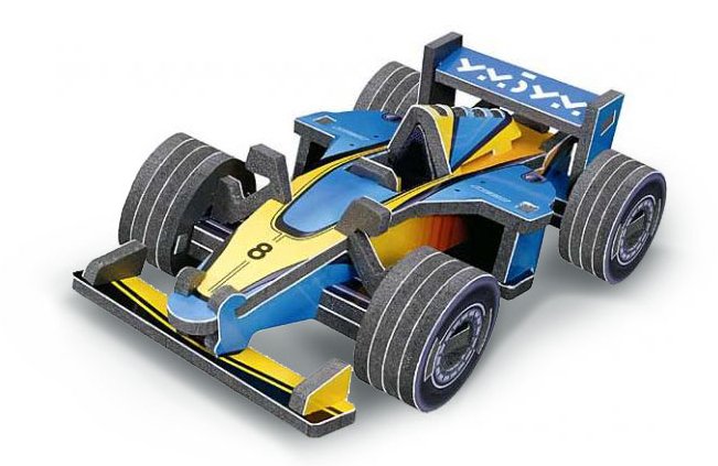 3D-Steckmodell "Rennwagen"